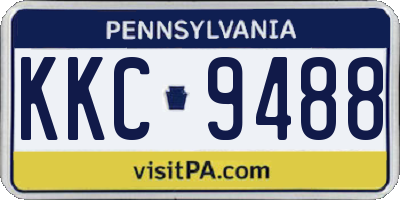 PA license plate KKC9488