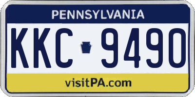 PA license plate KKC9490