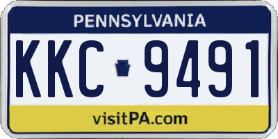 PA license plate KKC9491