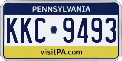 PA license plate KKC9493