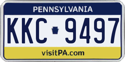 PA license plate KKC9497
