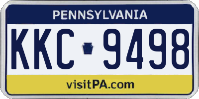 PA license plate KKC9498