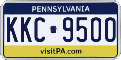 PA license plate KKC9500