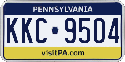 PA license plate KKC9504