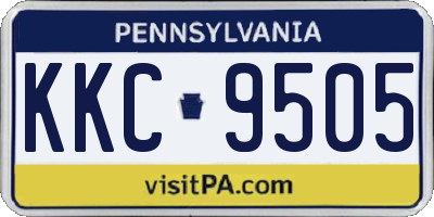 PA license plate KKC9505