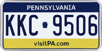 PA license plate KKC9506