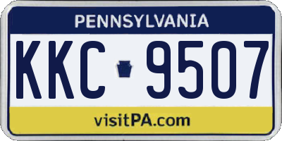 PA license plate KKC9507