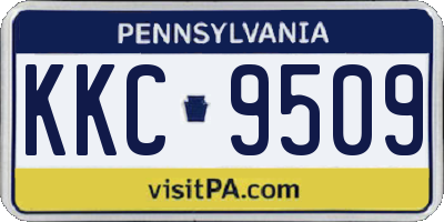PA license plate KKC9509