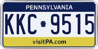PA license plate KKC9515