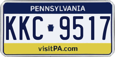 PA license plate KKC9517