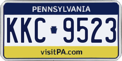 PA license plate KKC9523