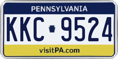 PA license plate KKC9524