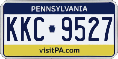 PA license plate KKC9527