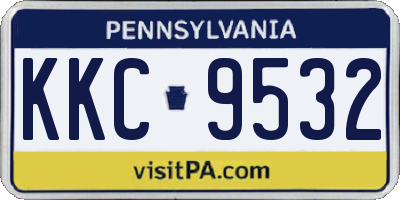 PA license plate KKC9532
