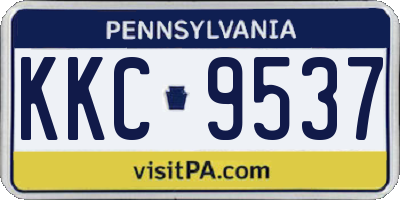 PA license plate KKC9537