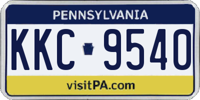 PA license plate KKC9540