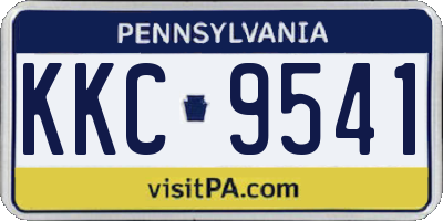 PA license plate KKC9541