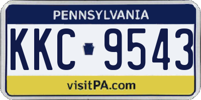 PA license plate KKC9543