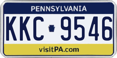 PA license plate KKC9546
