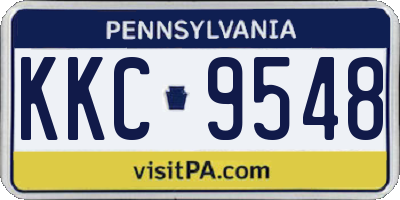 PA license plate KKC9548