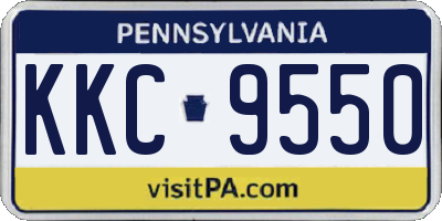 PA license plate KKC9550