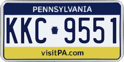 PA license plate KKC9551