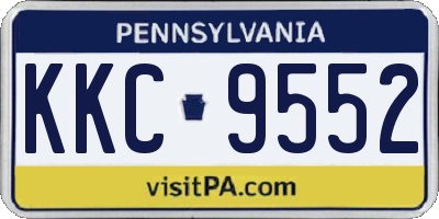 PA license plate KKC9552