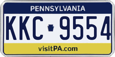 PA license plate KKC9554