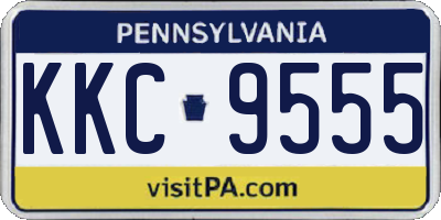 PA license plate KKC9555