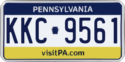 PA license plate KKC9561