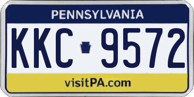 PA license plate KKC9572