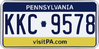 PA license plate KKC9578