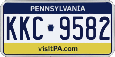 PA license plate KKC9582