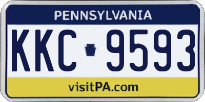 PA license plate KKC9593