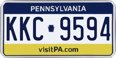 PA license plate KKC9594
