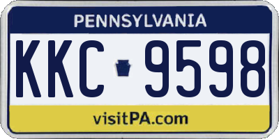 PA license plate KKC9598