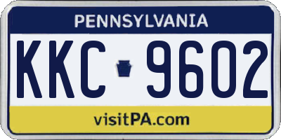 PA license plate KKC9602