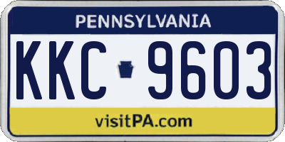 PA license plate KKC9603