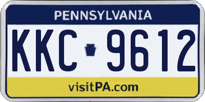 PA license plate KKC9612