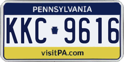 PA license plate KKC9616