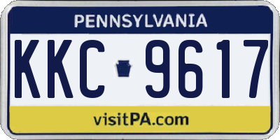 PA license plate KKC9617