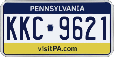 PA license plate KKC9621