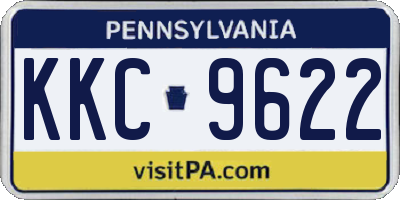 PA license plate KKC9622