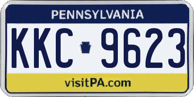 PA license plate KKC9623