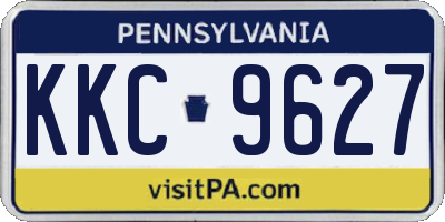 PA license plate KKC9627