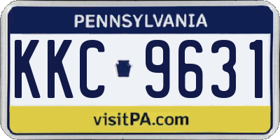 PA license plate KKC9631
