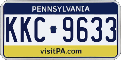 PA license plate KKC9633