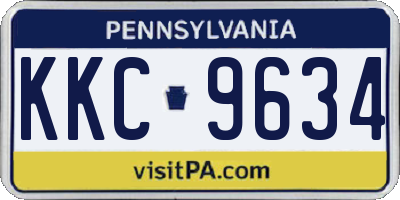 PA license plate KKC9634