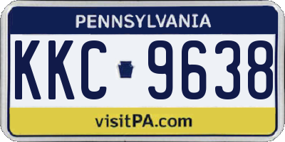PA license plate KKC9638