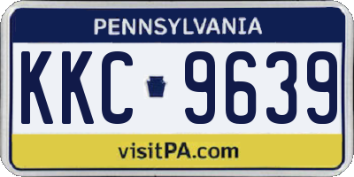 PA license plate KKC9639